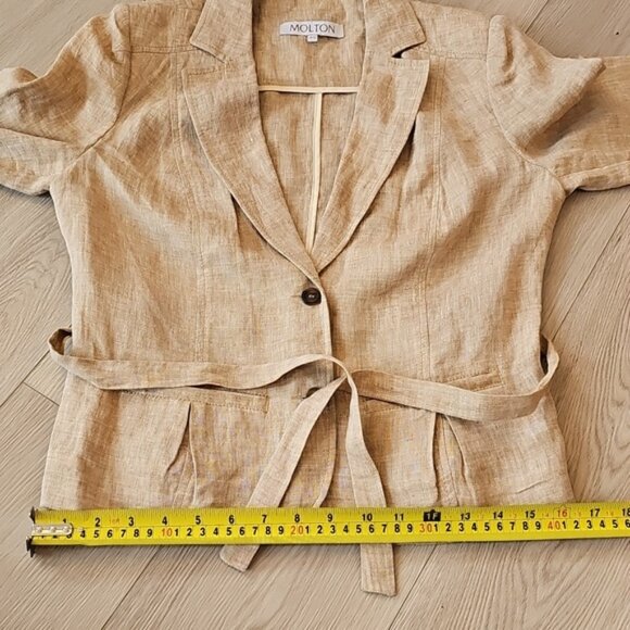 Molton Linen Blend Blazer Medium - Picture 15 of 16